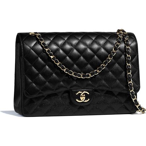 chanel classic maxi caviar|Maxi classic handbag, Grained calfskin & gold.